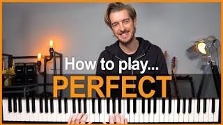 Ed Sheeran  Perfect EASY CHORDS Piano lesson tutorial [upl. by Cornel]