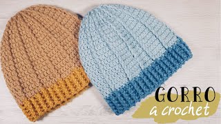 COMO TEJER GORRO fácil a crochet tejido paso a paso [upl. by Allisirp]