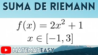 💡 Suma de Riemann Ejercicio 2 [upl. by Aneeg858]