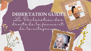 DISSERTATION GUIDÉE SUR LA DÉCLARATION DES DROITS DE LA FEMME OLYMPE DE GOUGES [upl. by Koren]