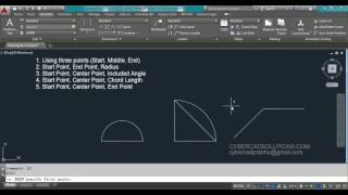 What are the Technical Methods to draw Arcs in AutoCAD [upl. by Alag620]