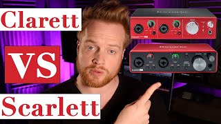 FOCUSRITE AUDIO INTERFACE SHOOTOUT Scarlett vs Clarett Preamps amp Converters [upl. by Elem]