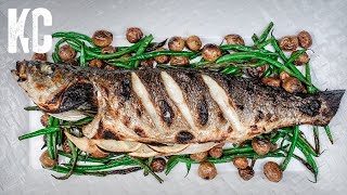 WHOLE ROASTED BRANZINO  Ooni Pro Oven [upl. by Prady355]