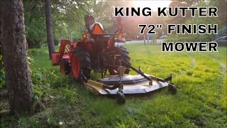 King Kutter 72 inch rear discharge mower first use [upl. by Catlee]