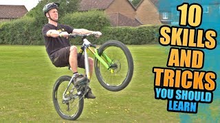 10 MOUNTAIN BIKE SKILLS AND TRICKS YOU SHOULD LEARN [upl. by Anait82]