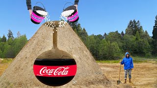 Experiment Giant Volcano with Coca Cola VS Mentos Volcanic Eruption [upl. by Aik]