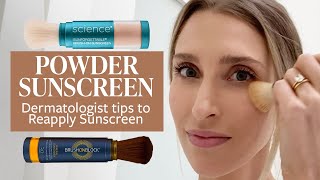 Powder Sunscreens and SPF Reapplication Tips from a Dermatologist  Dr Sam Ellis [upl. by Harold828]