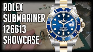 Rolex Submariner 126613  Showcase and Unboxing  TwoTone Blusey Sub [upl. by Schnabel158]