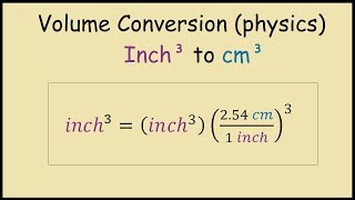 How to Convert from Cubic Inches to Cubic Centimeters [upl. by Marquardt520]