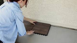 How to Install Composite Deck Tiles [upl. by Anaynek]