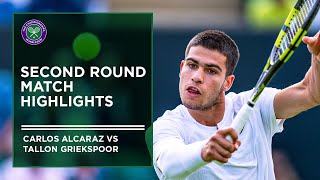 Tallon Griekspoor vs Carlos Alcaraz Second Round Highlights [upl. by Minny]