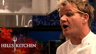 Gordon DESTROYS Customer  Hells Kitchen [upl. by Nnylylloh]