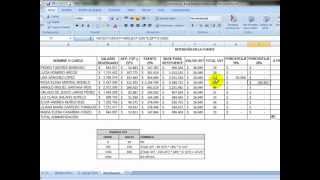Ms Excel 5 Fórmulas nómina completa [upl. by Lucilla]