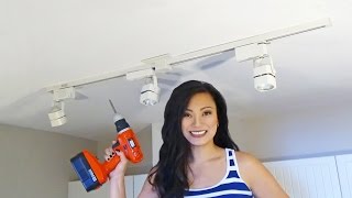 How to Install Track Lighting  Changing a Light Fixture For Beginners [upl. by Nayk580]