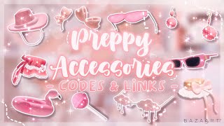 Preppy Accessories Codes and Links  Roblox Bloxburg [upl. by Neddy]