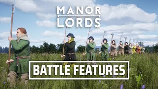 Manor Lords  Battle Features  Medieval RTSCitybuilder [upl. by Rabiah]