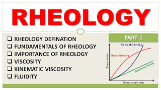 RHEOLOGY  PHYSICAL PHARMACY  PART1  VISCOSITY  FLUIDITY [upl. by Jaynes]