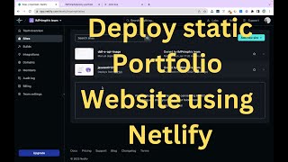 Portfolio Website Deployment using Netlify tutorial [upl. by Reena]