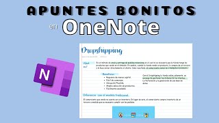 ✨💻 COMO hacer APUNTES BONITOS en ONENOTE [upl. by Andrews]