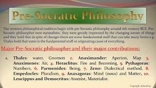 Pre Socratic Philosophers  Greek Philosophy  First Philosophers  Ancient western Philosophy [upl. by Attenwad]