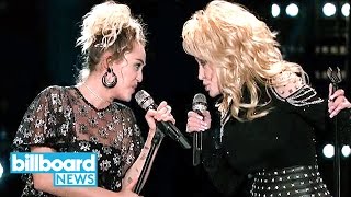 Miley Cyrus Dolly Parton amp Pentatonix Perform Jolene on The Voice  Billboard News [upl. by Lemuelah36]