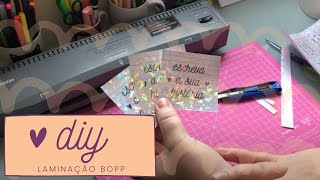 ♥ DIY Adesivos com laminação holográfica BOPP [upl. by Abbie]