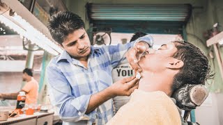 The Indian Barber Shave and Head Massage Delhi India [upl. by Innattirb]