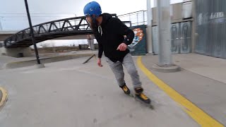 Inline Skating rollerblading at the skatepark [upl. by Aenyl482]