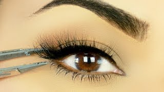 TRY THIS Easiest Way to Apply False Eyelashes [upl. by Evilo]