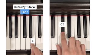 Runaway Piano Tutorial  Kanye  PART 1 [upl. by Borras]