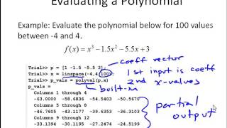 B43 Polynomials in MATLAB [upl. by Aener479]