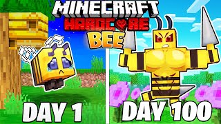 I Survived 100 DAYS as a BEE in HARDCORE Minecraft [upl. by Cavanagh]