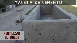 MACETA DE CEMENTO📌Molde reutilizable 📌 Primera vez  Salió muy bien MACETA de concreto o CEMENTO [upl. by Savitt]