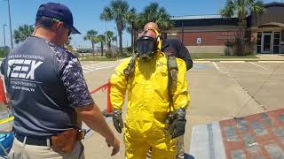 Hazmat operation training decon [upl. by Cardew]