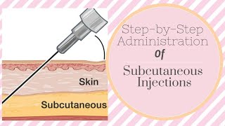 StepbyStep Subcutaneous injection and rights of administration [upl. by Rasec707]