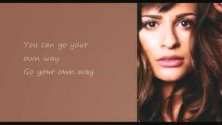 Glee  Go your own way lyrics [upl. by Eirdua549]