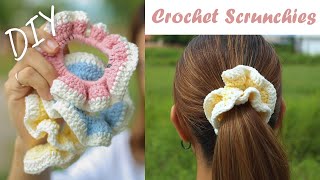 DIY Crochet Scrunchies  Easy Crochet Scrunchies Tutorials  Chenda DIY [upl. by Flower487]