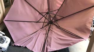 2 repair DIY  Fix restring offset  overhanging umbrella using parachute cord [upl. by Runkel]