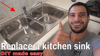 How to remove and install kitchen sink  DIY [upl. by Nebeur]