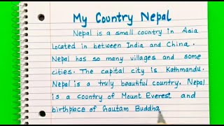 My Country Nepal Easy Essay in English [upl. by Lucius]