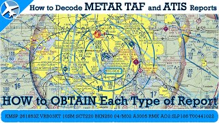 Aviation Weather Reports and Forecasts Explained  METAR TAF ATIS DATIS [upl. by Oinafipe54]