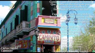 Carlos Gardel  Caminito LetraLyrics [upl. by Christoffer]