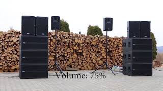 RCF TTS26A  RCF TT25A II  LOUD Speakers Soundcheck 25KW [upl. by Sueaddaht]