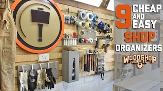 9 Cheap And Easy Shop Organizers  Super Simple HOW TO [upl. by Hoeg]