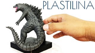 Como hacer a GODZILLA KING OF THE MONSTERS de Plastilina paso a paso  Mi mundo de Plastilina [upl. by Berkeley]