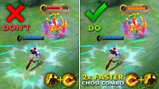 THE NEW USEFUL iNSECTiON CHOU COMBO EASY KILL ENEMY CARRY  MLBB [upl. by Cacie]