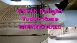 Stitch Delight Tudor Rose Embroidered Quilt Blocks Beautiful amp Easy😍 [upl. by Quarta]