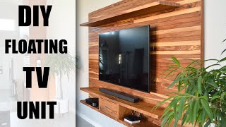 DIY Floating TV Wall Unit  How To Build Your Own  YouTube [upl. by Chic]