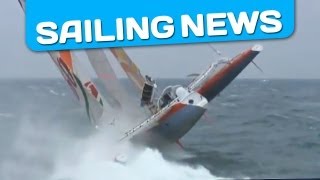 Thomas Coville almost capsized on his trimaran Sodebo [upl. by Ardnwahsal]