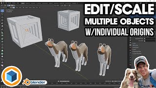 EditScaleExtrude MULTIPLE OBJECTS with Individual Origins in Blender [upl. by Latoniah3]